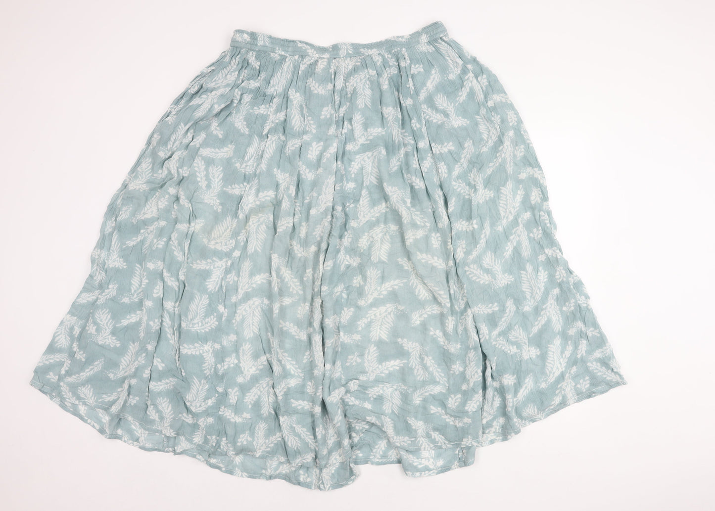 Orvis Women's Blue Floral Peasant Midi Skirt L