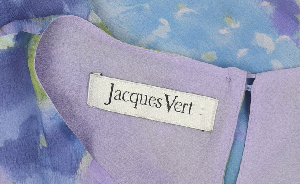 Jacques Vert Women's Floral Silk Top, Size 12, Multicoloured