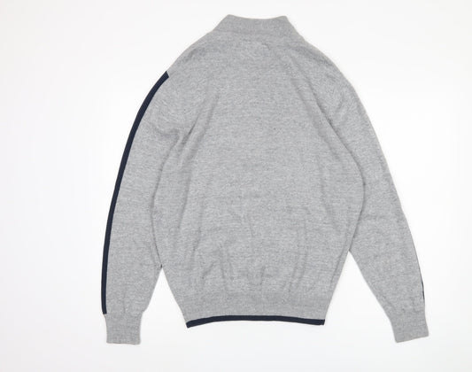 Calvin Klein Men's Grey L Full Zip Jumper, Sports Style