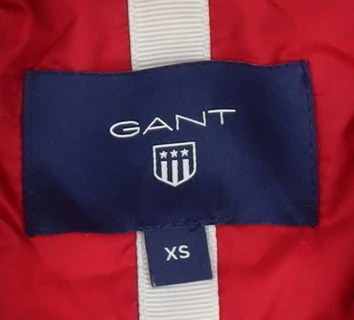 Gant Women's Red XS Puffer Jacket with Hood