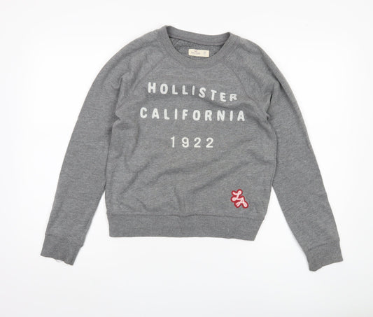 Hollister Women's Grey Pullover Sweatshirt XS