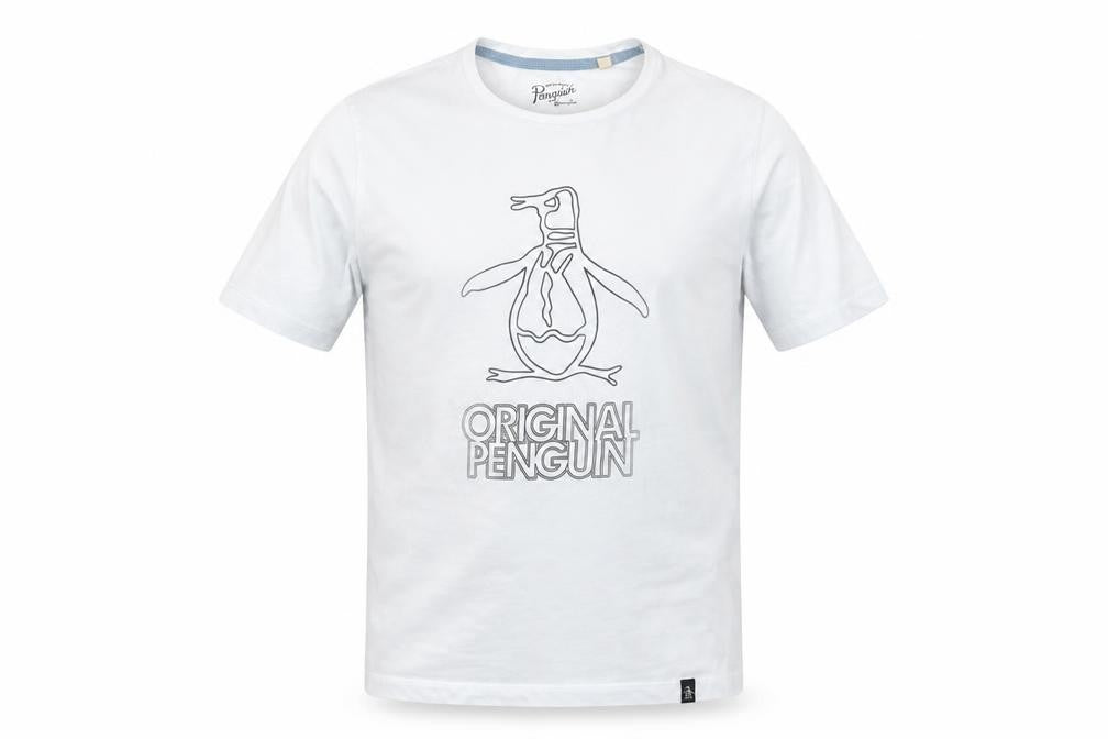 Original Penguin Boys White Graphic T-Shirt (14-15 Years)