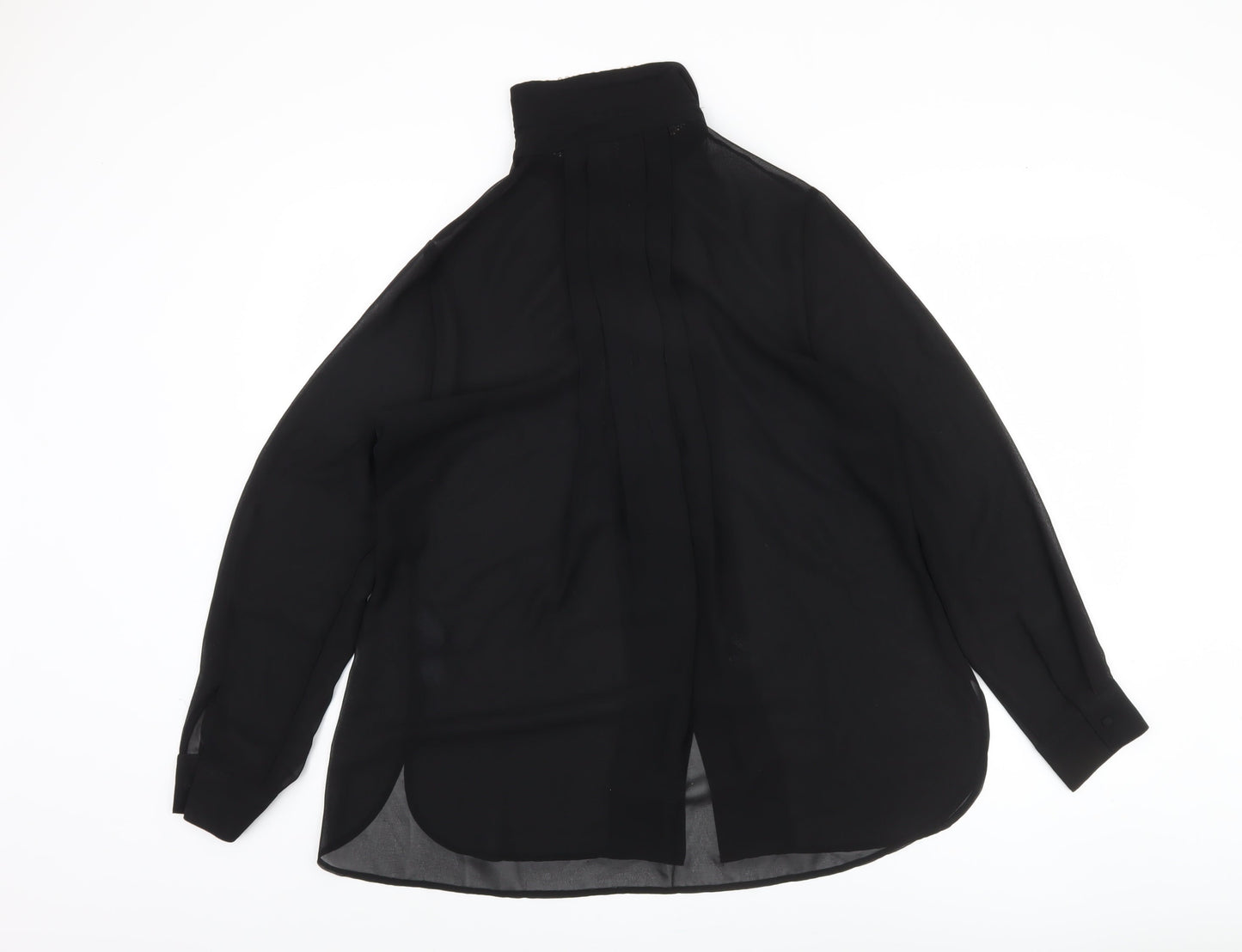 Marks and Spencer Women's Black 14 Beaded Collared Blouse