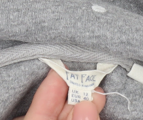 Fat Face Women's Grey Embroidered Pullover Sweatshirt
