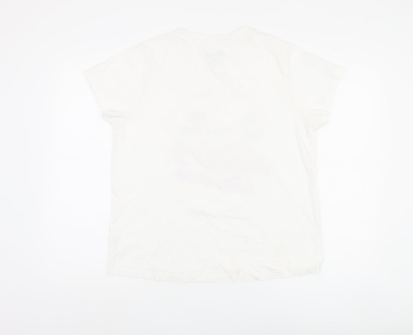 Disney Women's White T-Shirt, M - Mickey & Minnie Casual