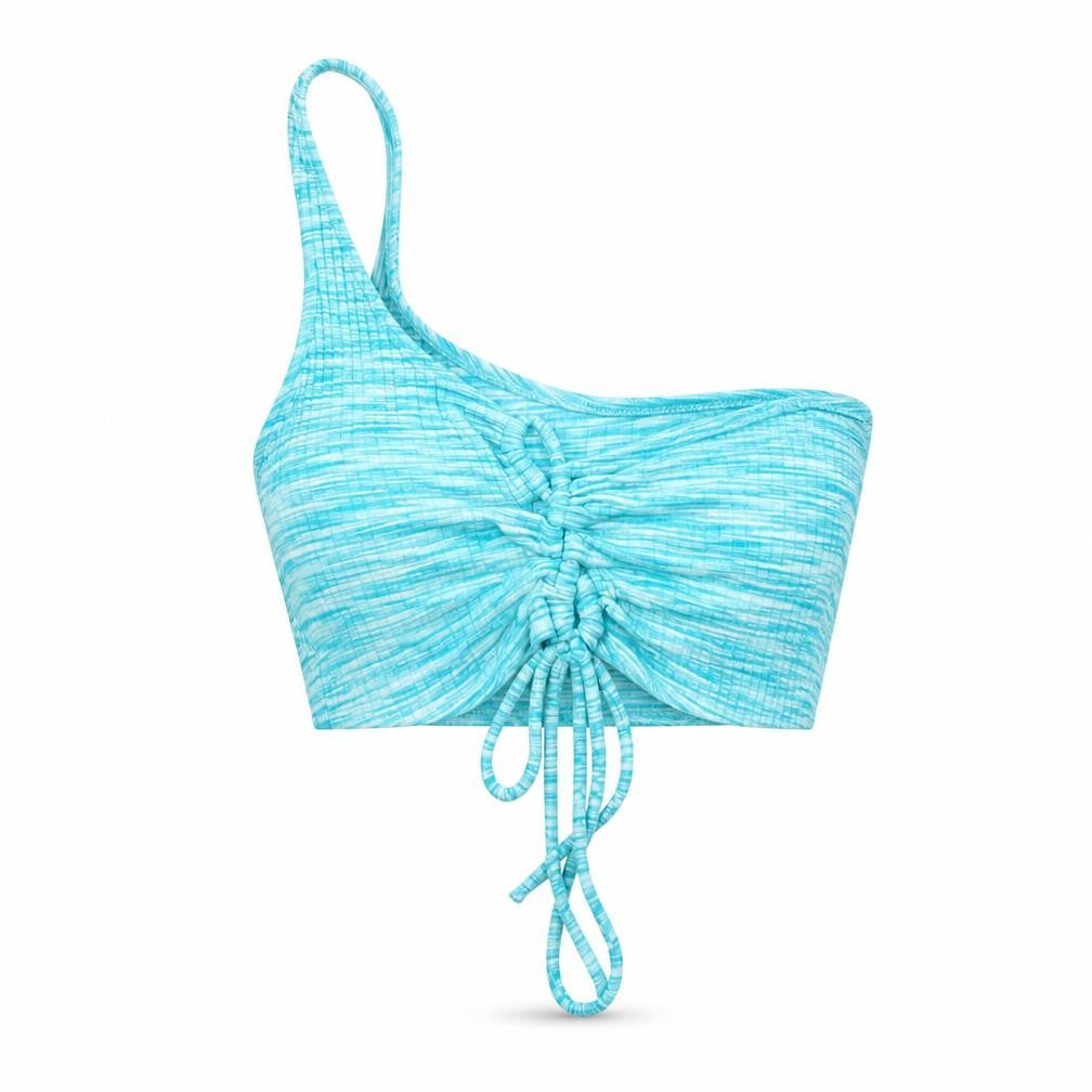 Bershka Women's Blue Cropped Tank Top XS