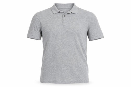 Lost Stock Men's Grey Polo Shirt Size Small