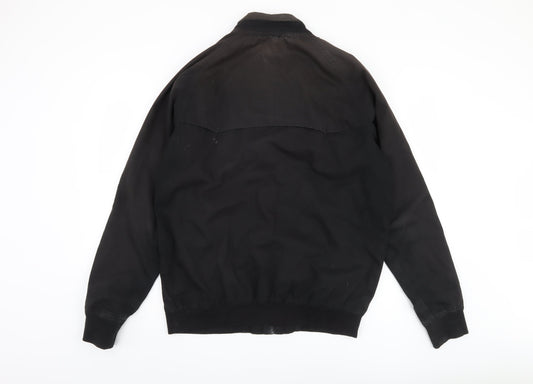 Le Breve Men's Black XL Bomber Jacket