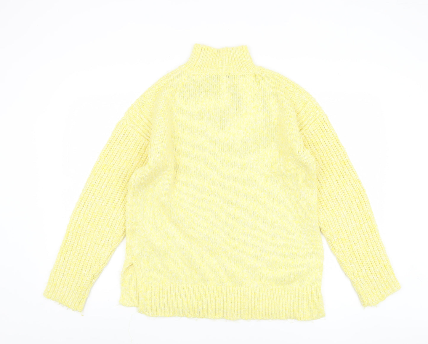 Marks and Spencer Women's Yellow High Neck Jumper, M