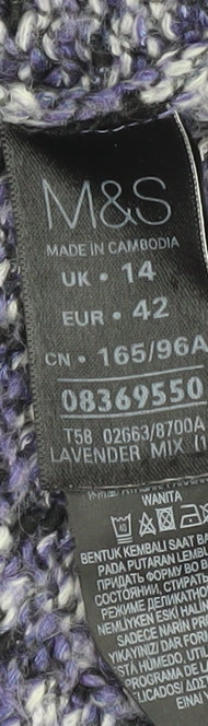 Marks and Spencer Women's Purple Cardigan UK 14
