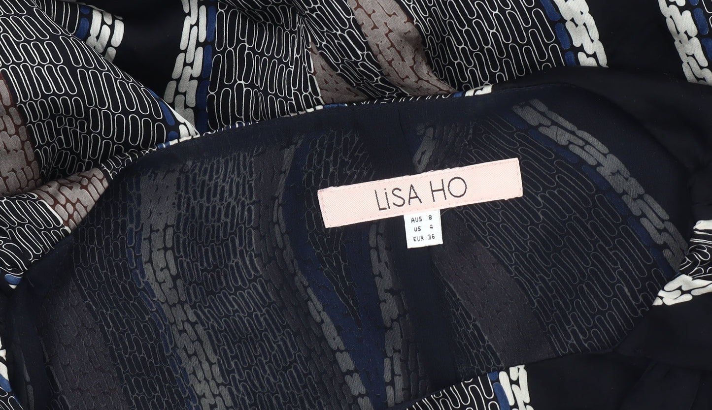 Lisa Ho Women's Multicoloured Geometric Dress, Size 8