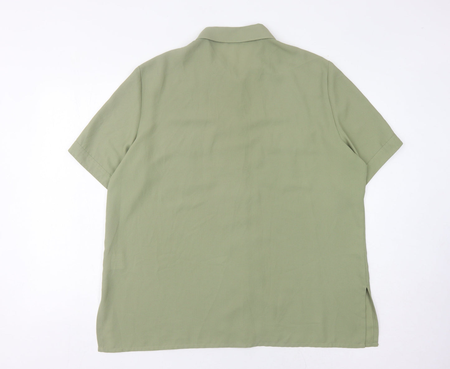 Berkertex Women's Green Button-Up Shirt Size 20