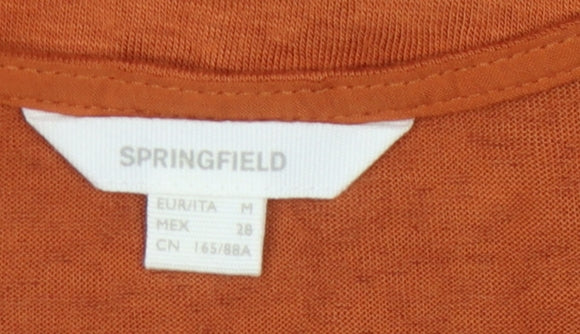 Springfield Women’s Orange V-Neck Long Sleeve Top