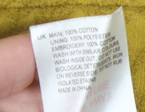 White Stuff Women's Yellow Cotton Pencil Skirt Size 12