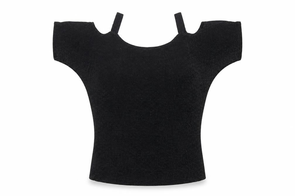 Front view of Star by Julien Macdonald Black Knit Top Women, size 10