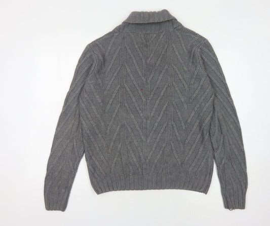 Piazza Italia Men’s Grey XL Cable-Knit Jumper