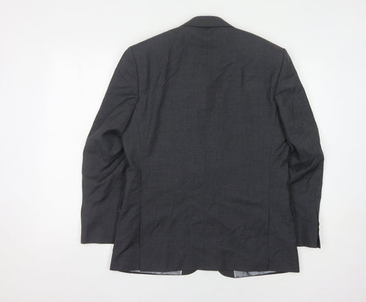 Racing Green Grey Classic Men's Blazer, Size 38 Short