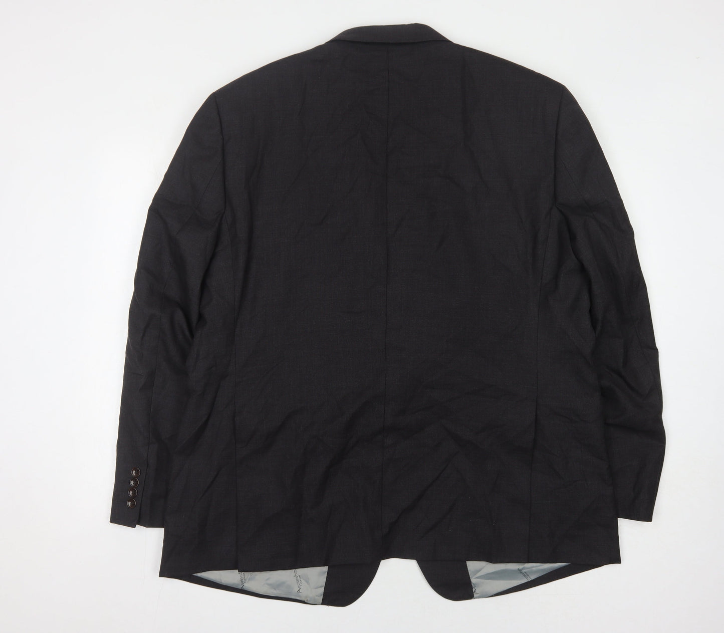Aquascutum Men's Black Regular Fit Wool Blazer 50R