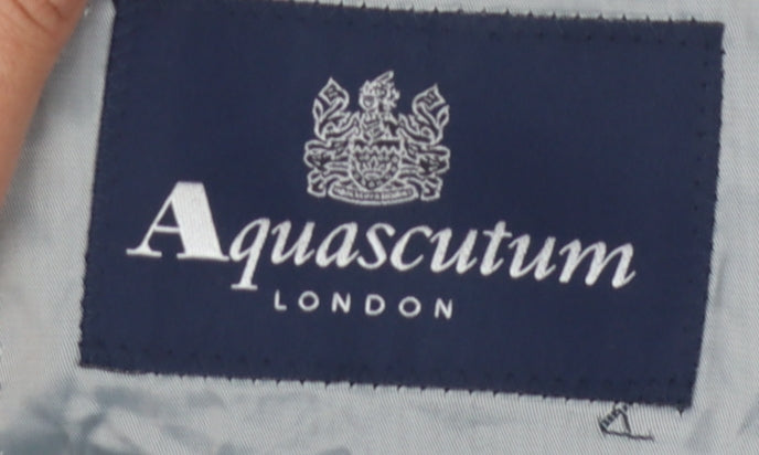 Aquascutum Men's Black Regular Fit Wool Blazer 50R