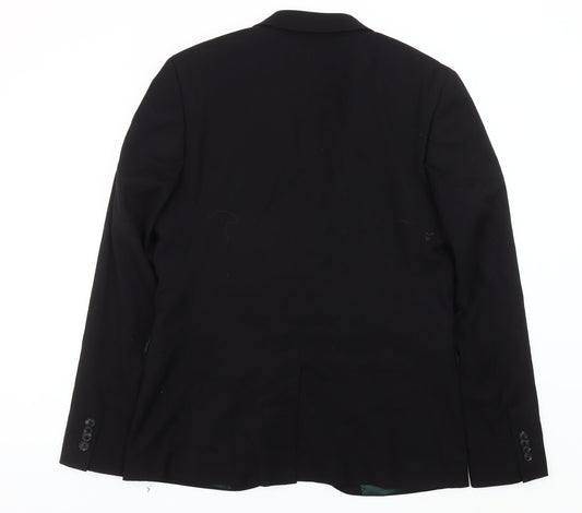 Topman Men's Black Slim Fit Blazer 42 Regular