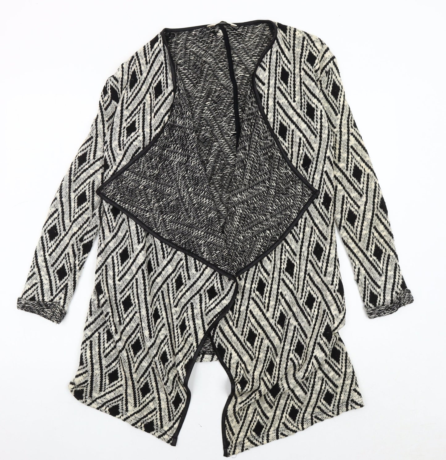 Miss Selfridge Women's Geometric Open Front Cardigan Size 8