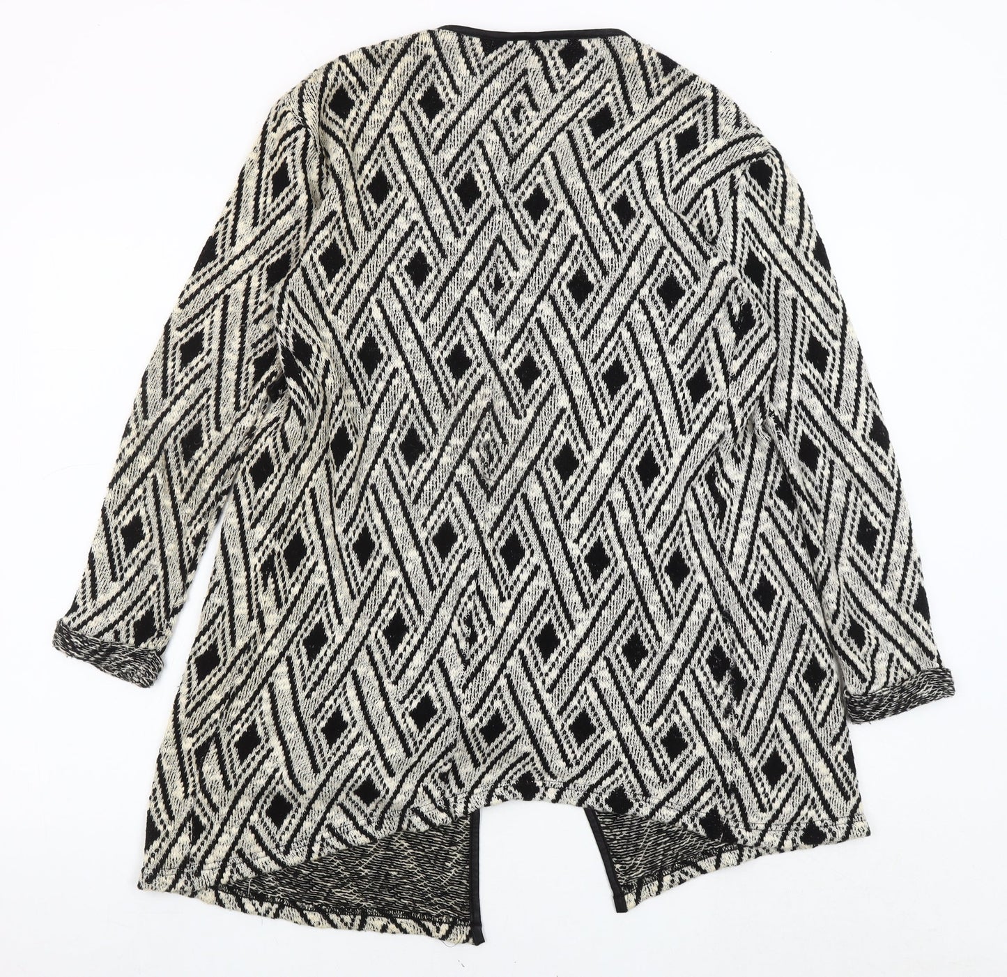 Miss Selfridge Women's Geometric Open Front Cardigan Size 8