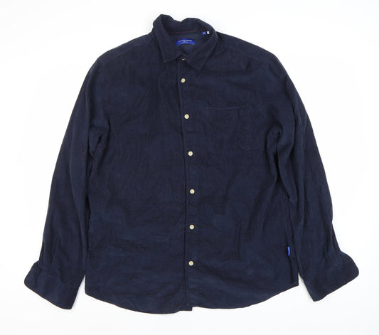 Jack & Jones Men's Blue XL Long Sleeve Button-Up Shirt