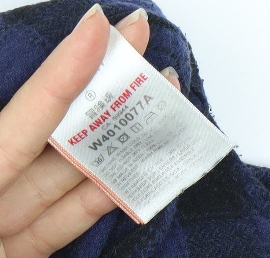 Superdry Women's Blue Check Flannel Button-Up Shirt