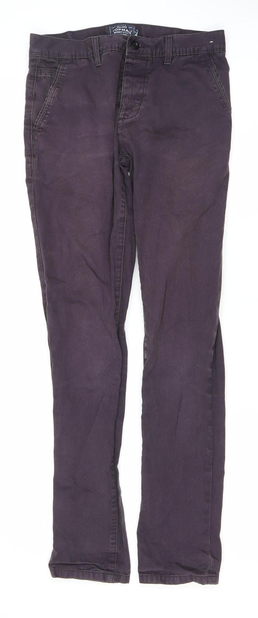 Topman Unisex Skinny Purple Chino Jeans Size 30