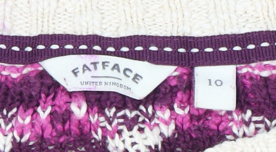 FatFace Women's Multicoloured Fair Isle Jumper, Size 10