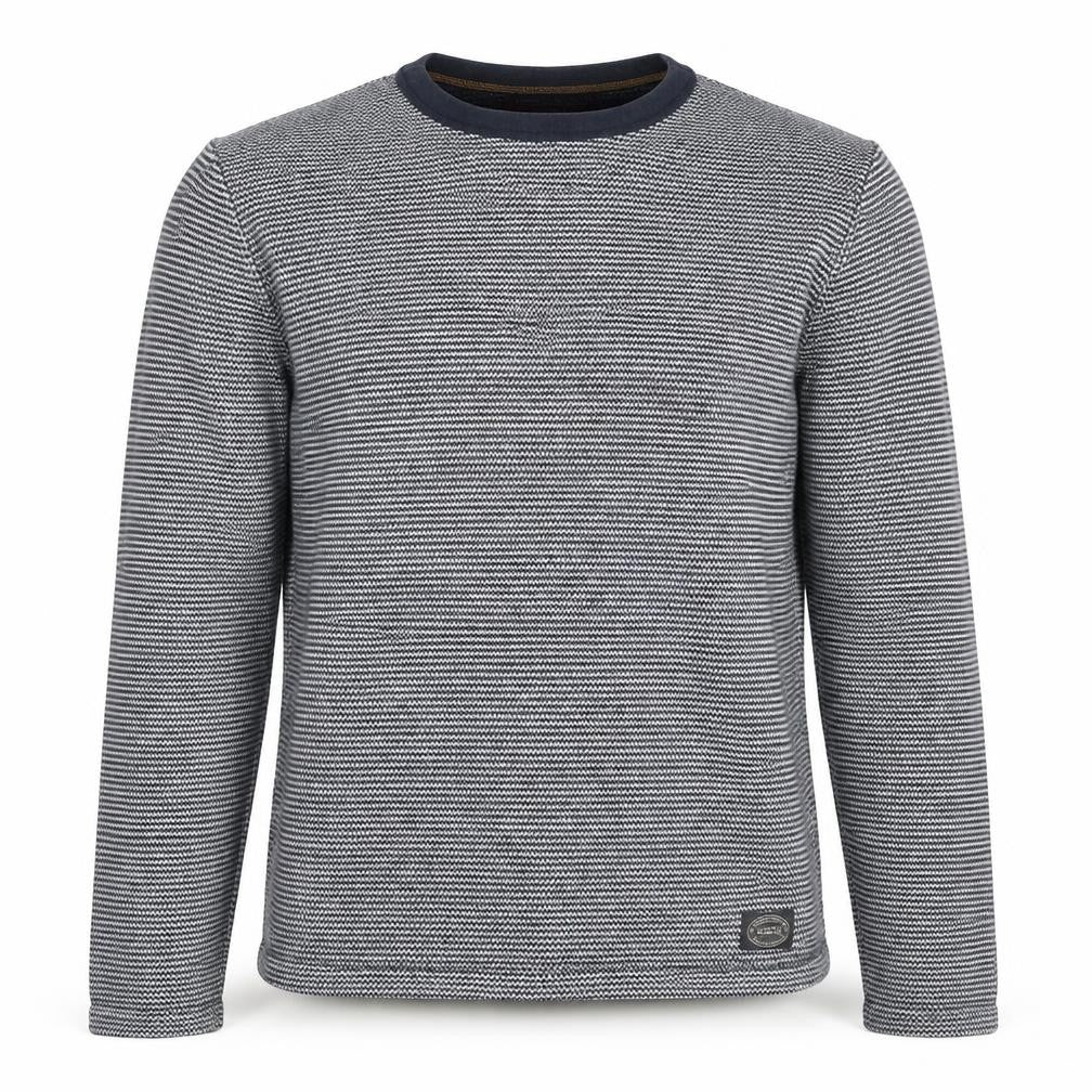 Jack & Jones Men's Blue Striped Pullover Jumper - Small