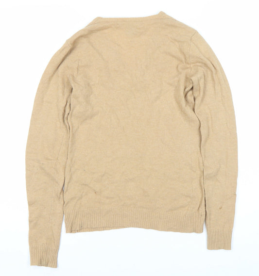 Ralph Lauren Sport Men's Beige V-Neck Pullover Jumper, Size S