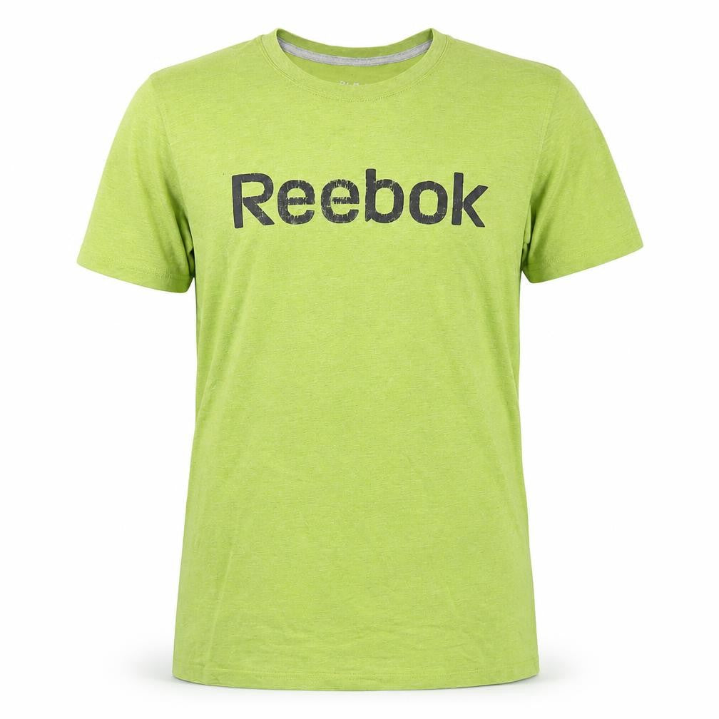 Mens UK Size S Reebok Green  Cotton Blend T-Shirt