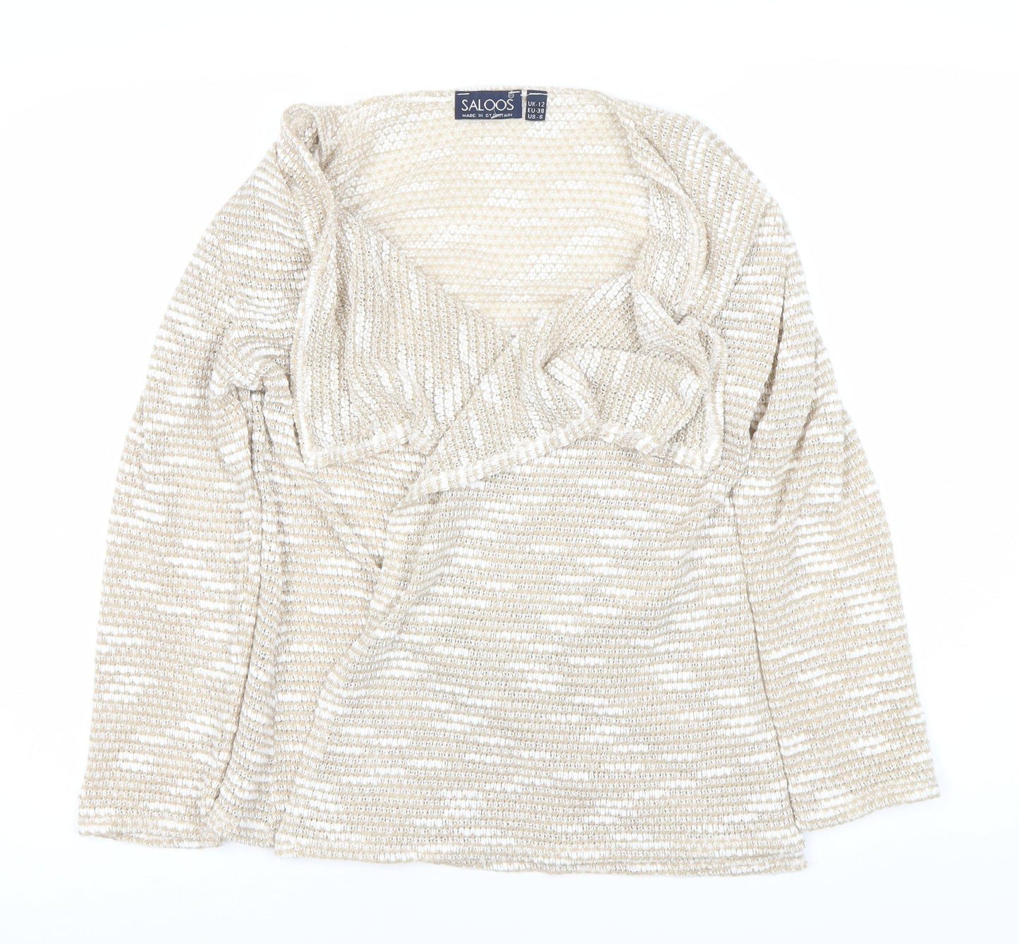 Saloos Women's Beige Chunky-Knit Jumper Size 12
