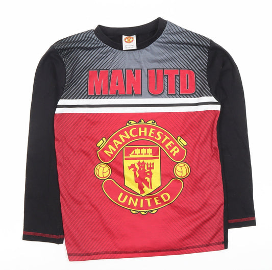Manchester United Boys Black Jersey 9-10 Years Long Sleeve