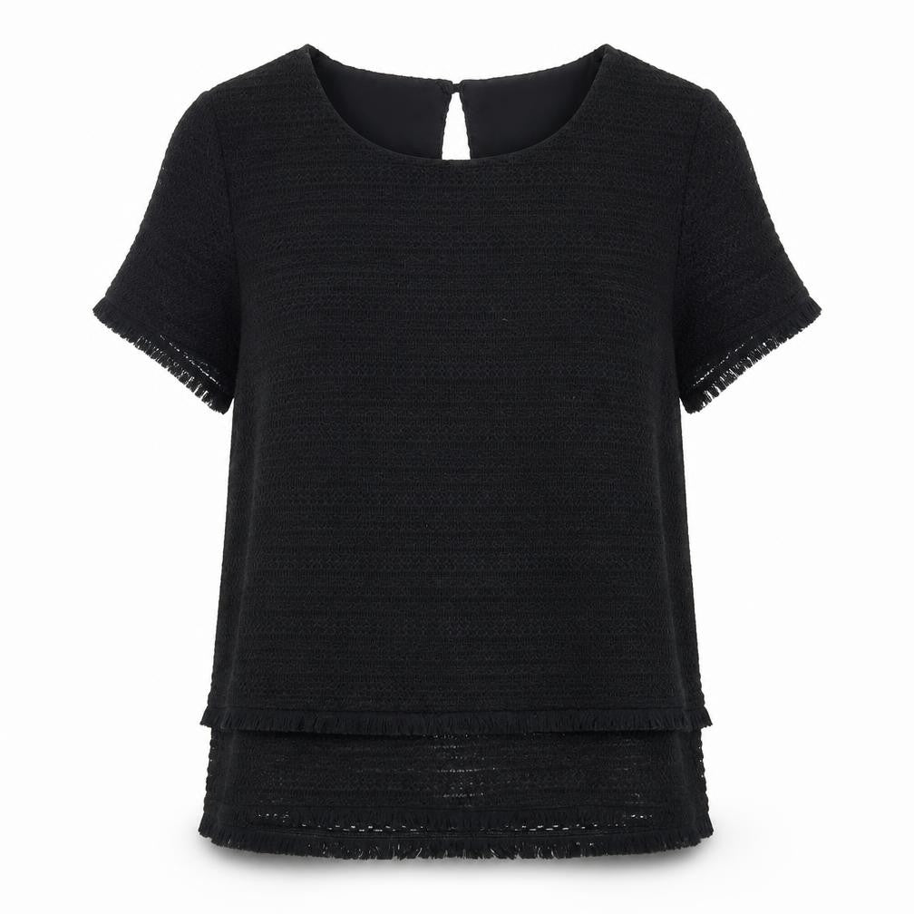 Front view of Marks & Spencer Black Women's Short Sleeve Top
