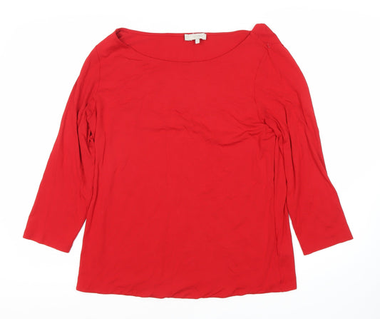 Hobbs Women Red Boat Neck Top - XL