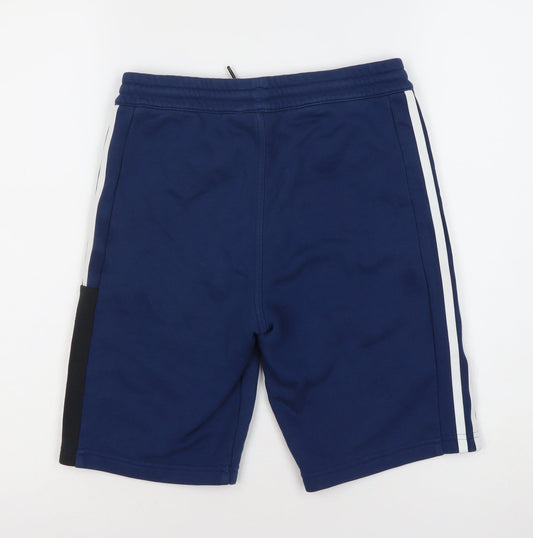 Adidas Boys Blue Athletic Shorts 11-12Y Gym Training