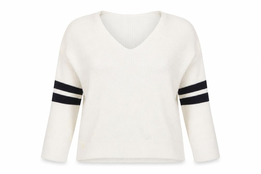 Patty Boutik Women's White V-Neck Jumper Size 12