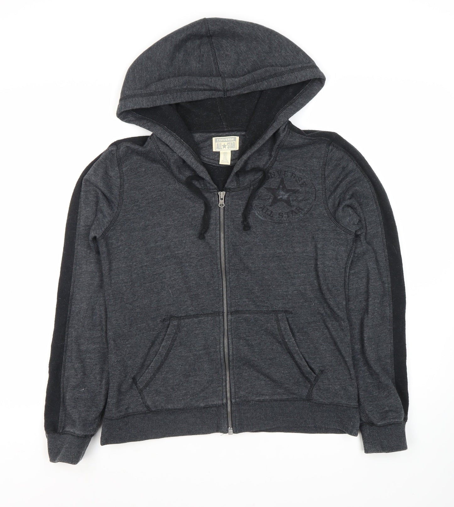 Converse Unisex Grey Full Zip Hoodie M