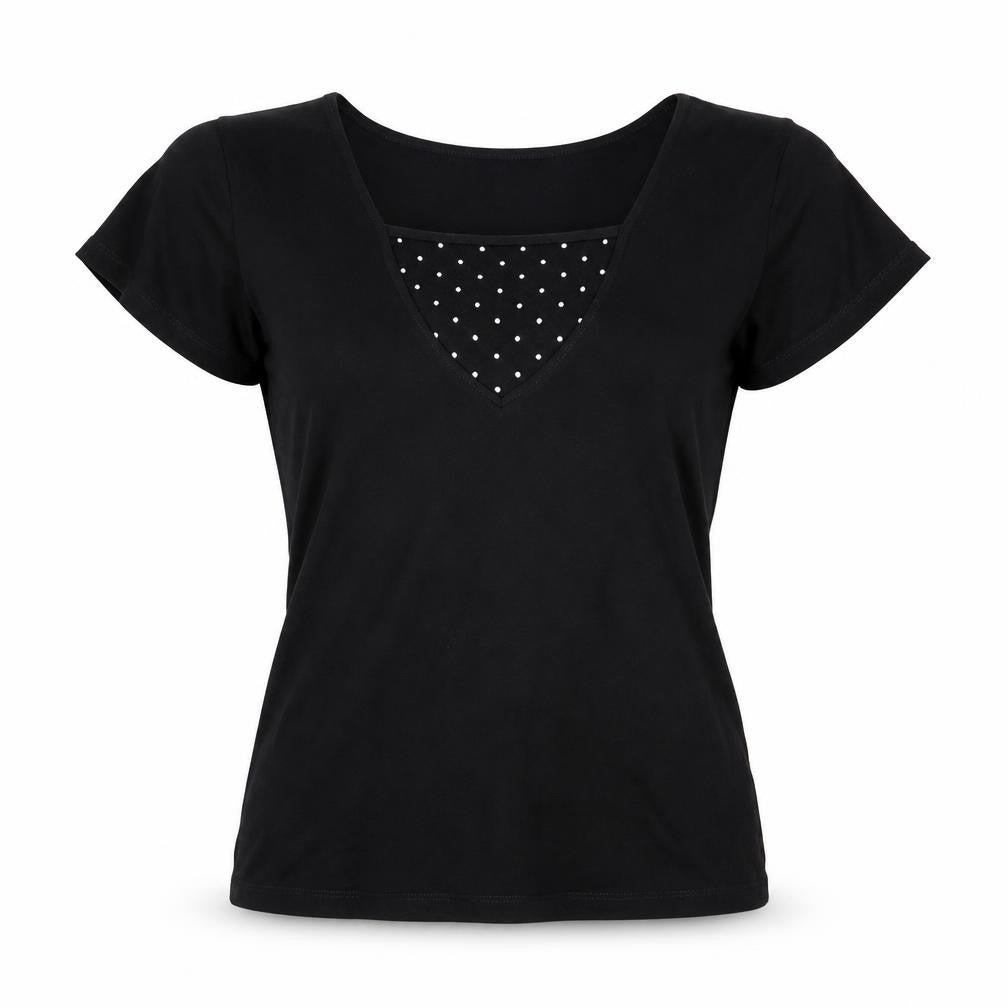 Womens UK Size UK 10 ALEX & CO. Black Viscose Blend T-Shirt