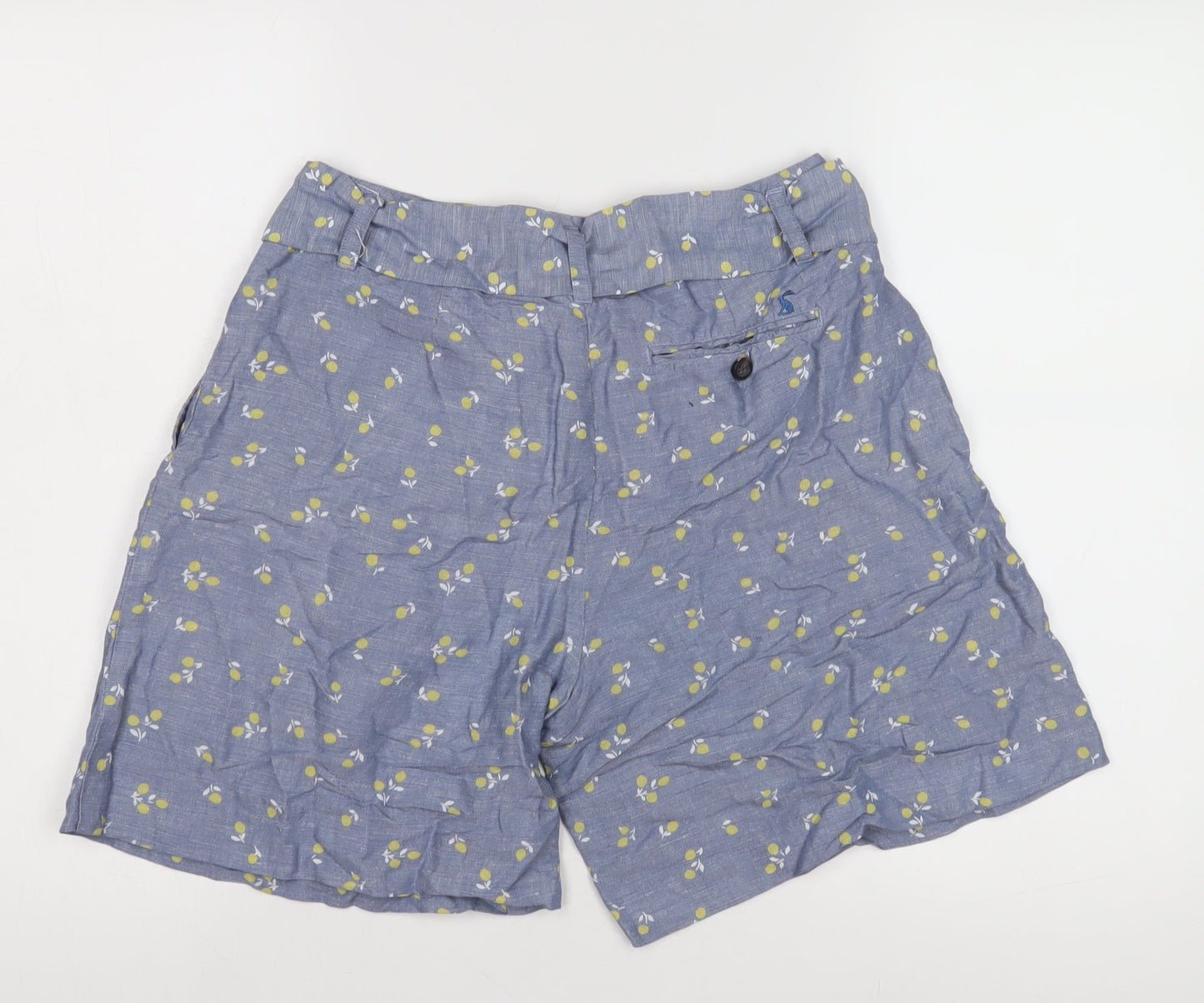 Joules Women's Blue Floral Mid Rise Shorts - UK 10