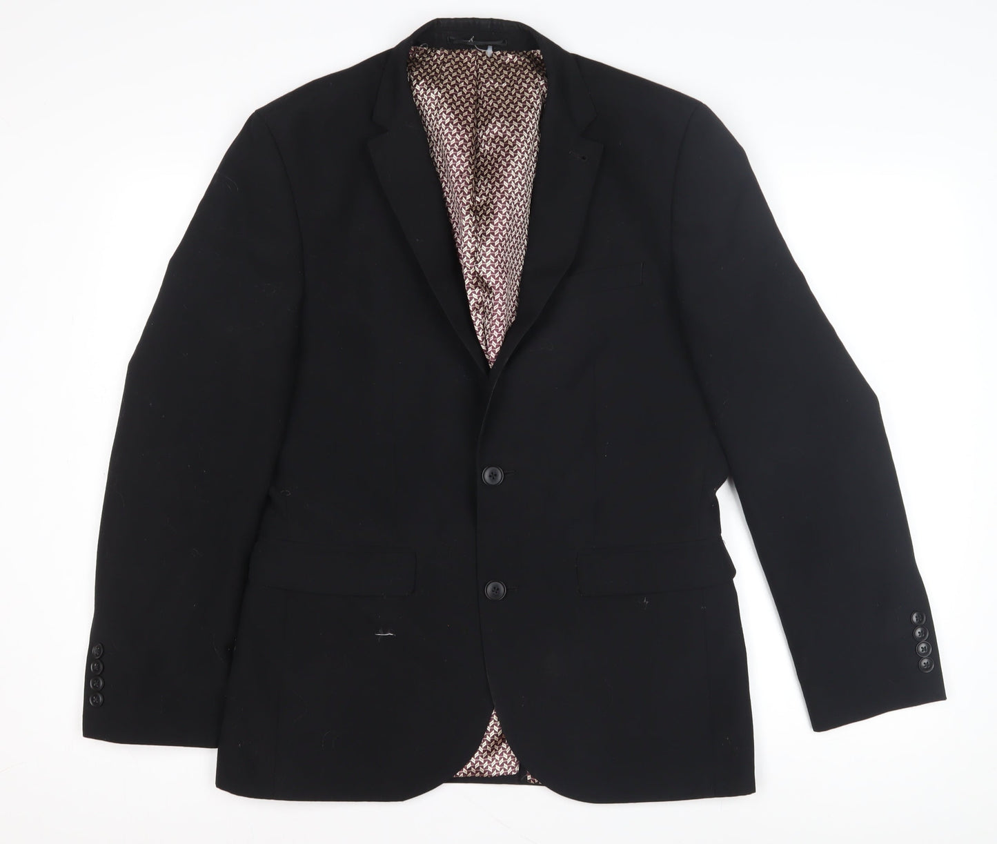 Next Men's Black Slim Fit Blazer, Size 38, Formal Wear