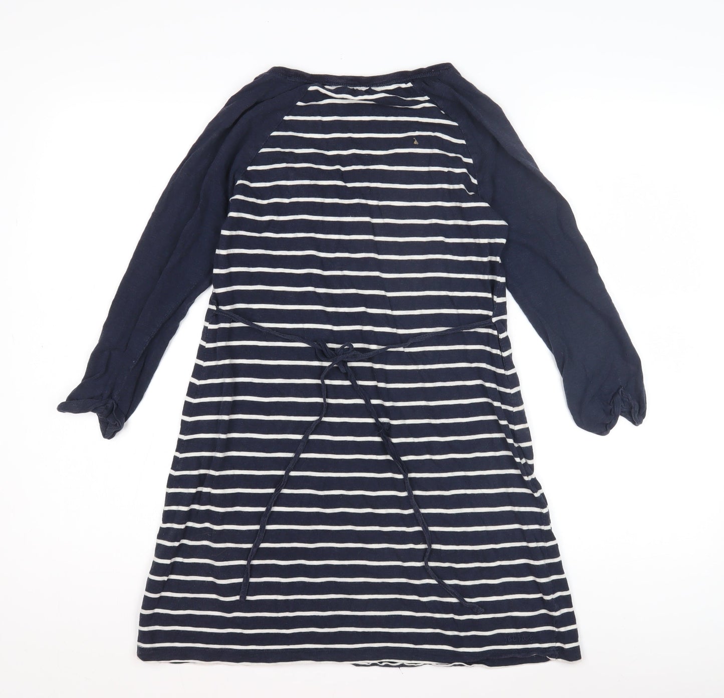 Fat Face Women's Blue Striped T-Shirt Dress Size 8