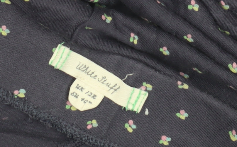 White Stuff Women's Blue Floral Trousers Size 12