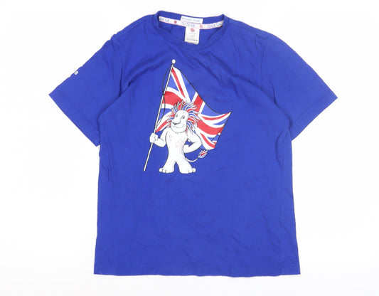 Woody York Boys Blue Team GB T-Shirt, Size 11-12 Years