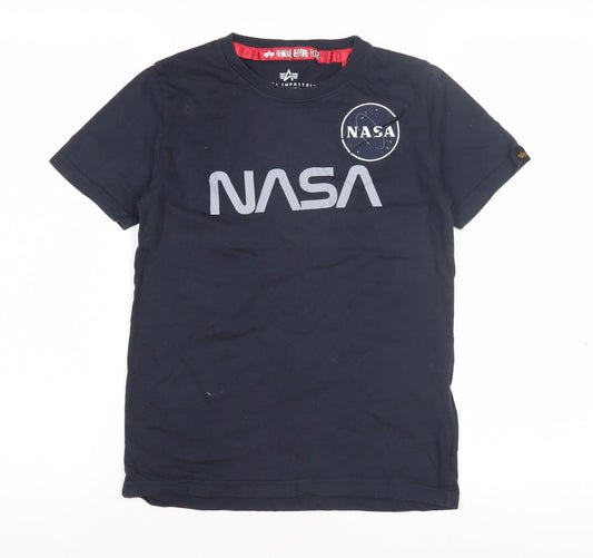 Alpha Industries NASA Boys Black 10 Years T-Shirt