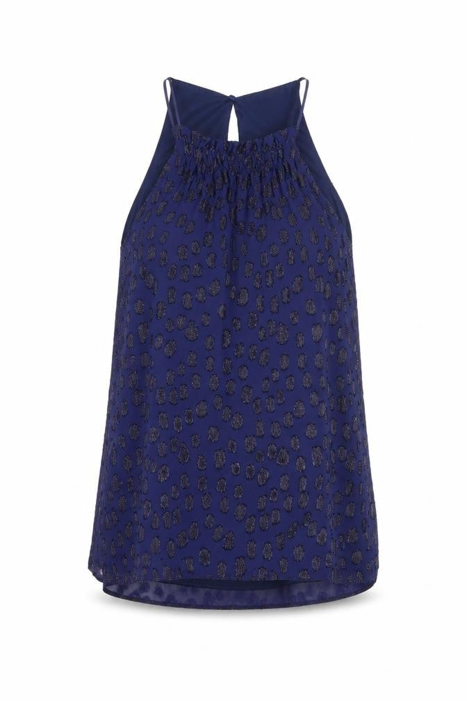 Front view of Coast Women's Blue Sleeveless Top, size 12