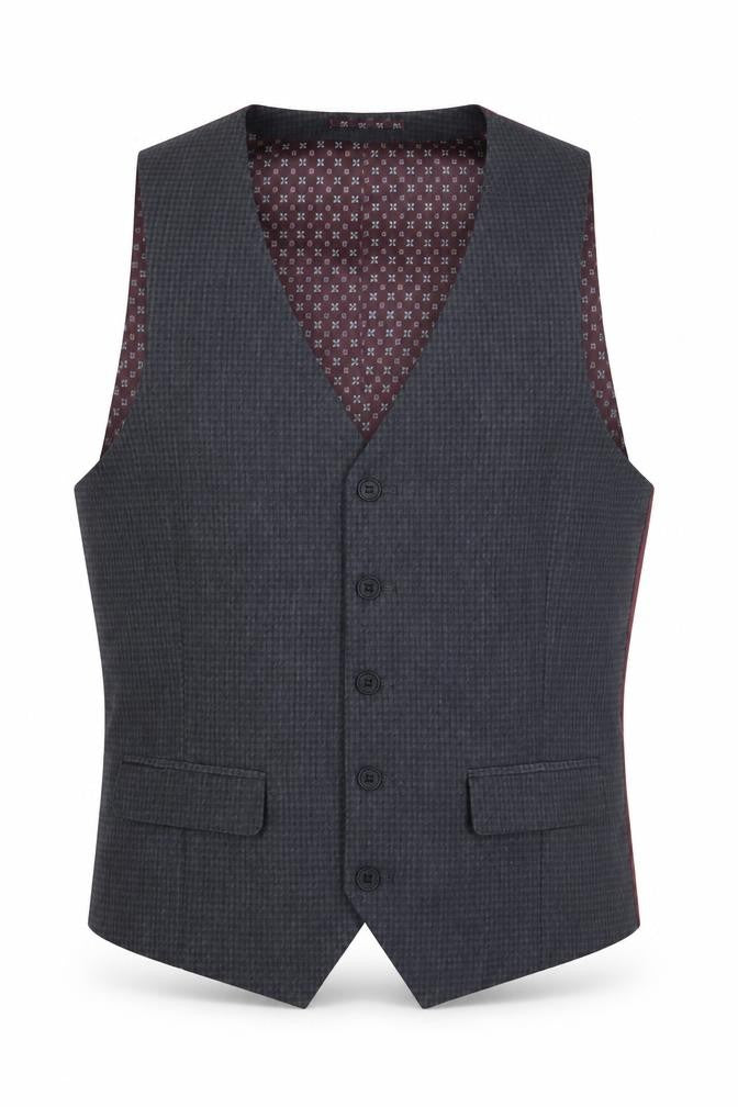 Mens 40 Chest Regular Fellini Grey Waistcoat Suit Waistcoat