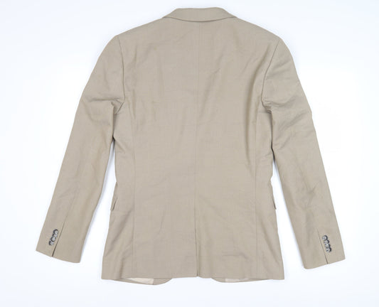 Topman Men's Beige Blazer, Size 38 Regular Fit